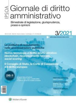 Giornale di diritto amministrativo – Maggio-Giugno 2021