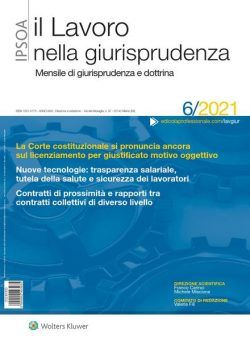 Il lavoro nella giurisprudenza – Giugno 2021