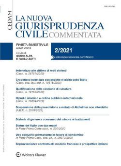 La Nuova Giurisprudenza Civile Commentata – Marzo-Aprile 2021