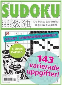 Sudoku Frossa – 10 juni 2021
