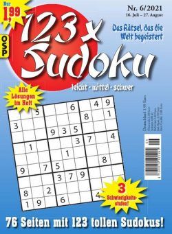 123 x Sudoku – Nr.6 2021