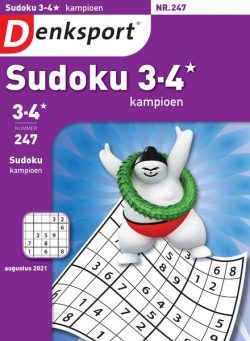 Denksport Sudoku 3-4 kampioen – 29 juli 2021