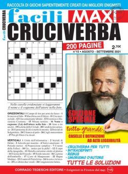 Facili Cruciverba – settembre 2021