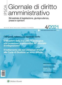 Giornale di diritto amministrativo – Luglio-Agosto 2021