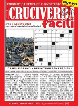 I Cruciverba Facili – agosto 2021