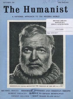 New Humanist – The Humanist, September 1961