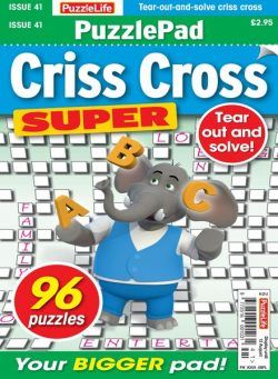 PuzzleLife PuzzlePad Criss Cross Super – 15 July 2021