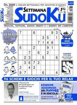 Settimana Sudoku – 11 agosto 2021