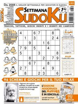 Settimana Sudoku – 14 luglio 2021