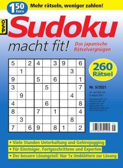 Sudoku macht fit – Nr.5 2021