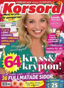 Korsord – 16 augusti 2021