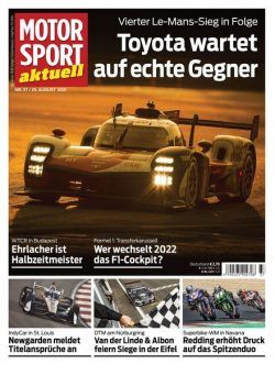 MOTORSPORT aktuell – 24 August 2021