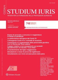 Studium Iuris – Luglio-Agosto 2021