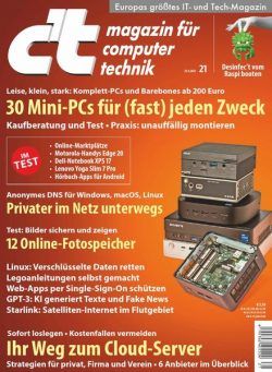 c’t magazin fur computertechnik – 24 September 2021