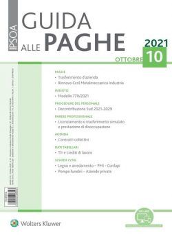 Guida alle paghe – Ottobre 2021