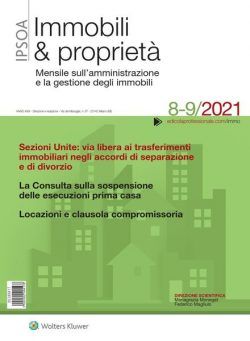 Immobili & proprieta – Agosto-Settembre 2021