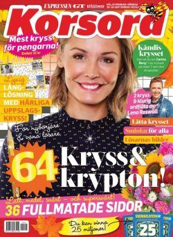 Korsord – 20 september 2021