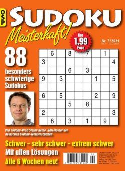 Sudoku Meisterhaft – Nr.7 2021