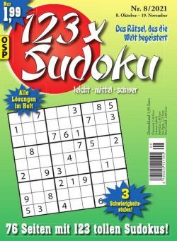 123 x Sudoku – Nr8 2021