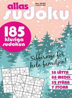 Allas Sudoku – 03 december 2020