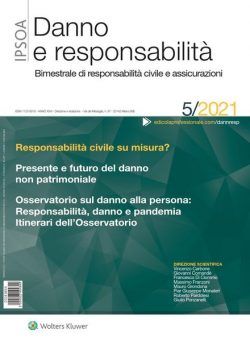 Danno e Responsabilita – N5 2021