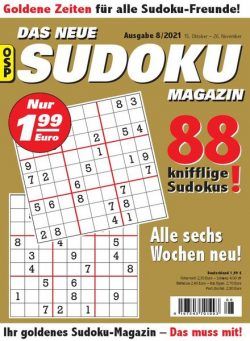 Das Neue Sudoku – Nr8 2021