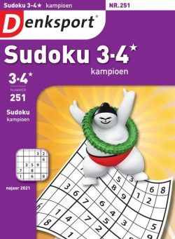 Denksport Sudoku 3-4 kampioen – 21 oktober 2021