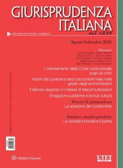 Giurisprudenza Italiana – Agosto-Settembre 2021