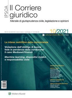 Il Corriere Giuridico – Ottobre 2021