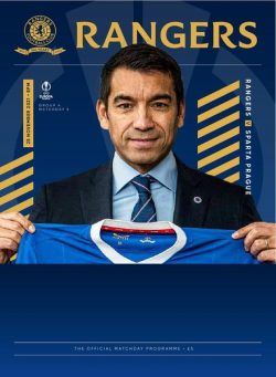Rangers Football Club Matchday Programme – Rangers v Sparta Prague – 25 November 2021