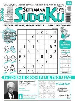 Settimana Sudoku – 29 settembre 2021