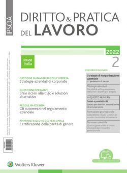 Diritto e Pratica del Lavoro – 15 Gennaio 2022