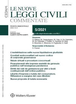 Le Nuove Leggi Civili Commentate – Settembre-Ottobre 2021