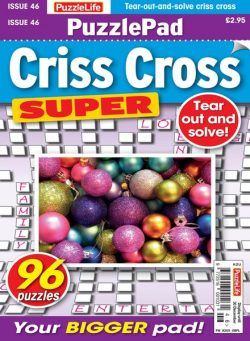 PuzzleLife PuzzlePad Criss Cross Super – 02 December 2021