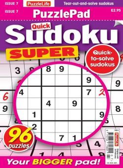 PuzzleLife PuzzlePad Sudoku Super – 27 January 2022