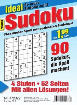 Ideal Sudoku – Nr 4 2022