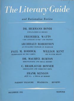 New Humanist – The Literary Guide December 1951