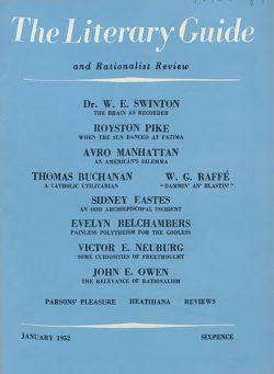 New Humanist – The Literary Guide January 1952