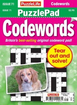 PuzzleLife PuzzlePad Codewords – 21 April 2022