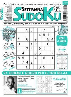 Settimana Sudoku – 23 marzo 2022