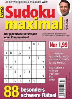 Sudoku Maximal – Nr.3 2022