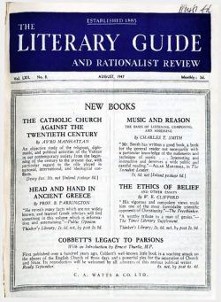 New Humanist – The Literary Guide August 1947