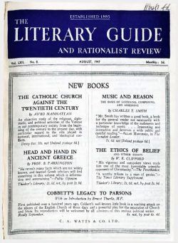 New Humanist – The Literary Guide August 1947