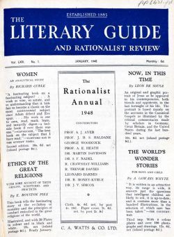 New Humanist – The Literary Guide January 1948