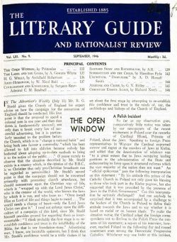 New Humanist – The Literary Guide September 1946