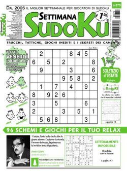 Settimana Sudoku – 15 giugno 2022