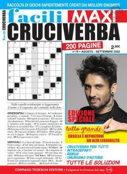 Facili Cruciverba – settembre 2022