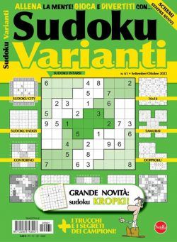 Sudoku Varianti – settembre 2022