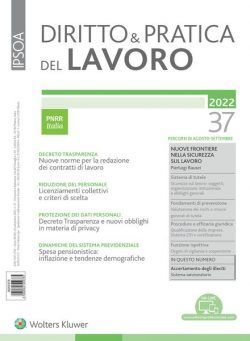 Diritto e Pratica del Lavoro – 24 Settembre 2022