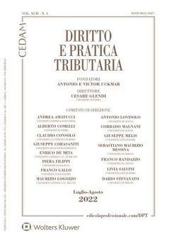 Diritto e Pratica Tributaria – Luglio-Agosto 2022